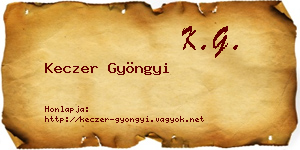 Keczer Gyöngyi névjegykártya