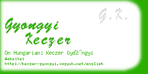 gyongyi keczer business card